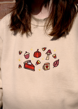 Load image into Gallery viewer, Autumn Icons Embroidered Sweatshirt
